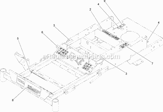 Toro 74408TE (280000001-280999999) Z300 Z Master, With 86cm 7-gauge Side Discharge Mower, 2008 Frame Decal Assembly No.114-0526 Diagram