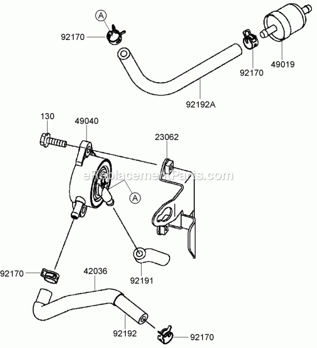 Toro 74409 (270000001-270000700) Z340 Z Master, With 40in 7-gauge Side Discharge Mower, 2007 Fuel Tank and Valve Assembly Kawasaki Fh580v-As40-R Diagram