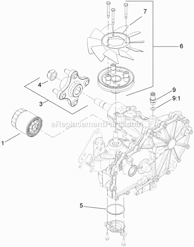 Toro 74409 (270000001-270000700) Z340 Z Master, With 40in 7-gauge Side Discharge Mower, 2007 Rh Transmission Assembly No. 109-2240 Diagram