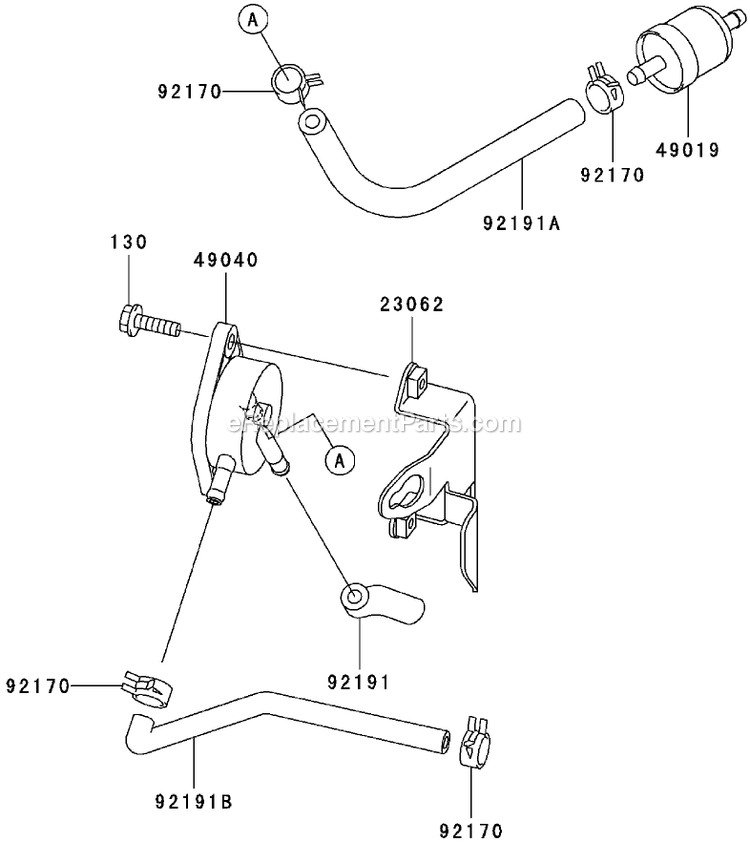 Toro 74411 (260000001-260999999)(2006) Z149 Z Master, With 44in Sfs Side Discharge Mower Fuel Tank / Fuel Valve Assembly Diagram