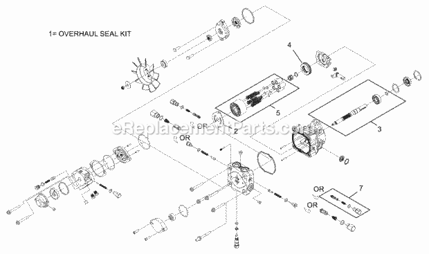 Toro 74414 (250000001-250005000) Z450 Z Master, With 52in Turbo Force Side Discharge Mower, 2005 Hydraulic Pump Assembly No. 103-1942 Diagram
