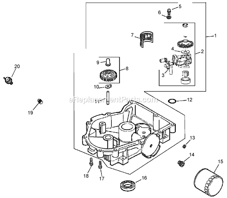 Toro 74414 (260000001-260999999)(2006) Z450 Z Master, With 52in Turbo Force Side Discharge Mower Oil Pan / Lubrication Assembly Diagram