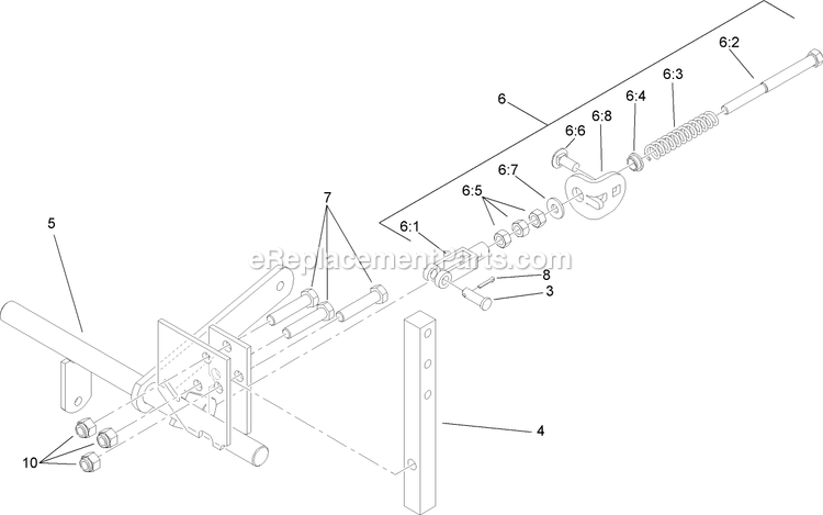 Toro 74418TE (270000001-270002000)(2007) Z400 Z Master, With 122cm 7-Gauge Side Discharge Mower Lh Motion Control Assembly Diagram