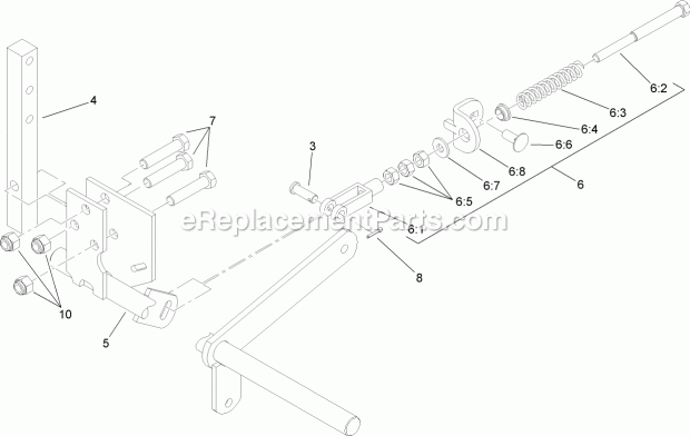 Toro 74418TE (270000001-270002000) Z400 Z Master, With 122cm 7-gauge Side Discharge Mower, 2007 Rh Motion Control Assembly No. 109-3911 Diagram