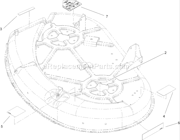 Toro 74420 (270000001-270999999)(2007) Lawn Tractor 42in Deck Assembly No. 110-1890 Diagram