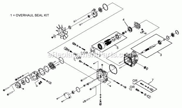 Toro 74450TE (310000001-310999999) Z400 Z Master, With 122cm Turbo Force Side Discharge Mower, 2010 Hydraulic Pump Assembly No. 103-1942 Diagram