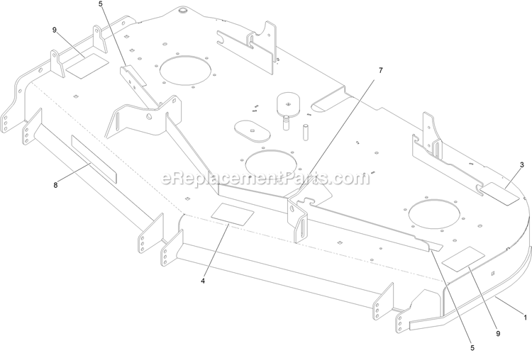Toro 74467 (400000000-403349924) 60in Titan Hd 2000 Deck Decal Assembly Diagram