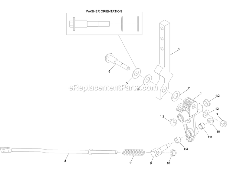 Toro 74493 (407146062-999999999) Z Master Professional 2000 Series Myride 52in Riding Mower Lh And Rh Motion Control Assembly Diagram