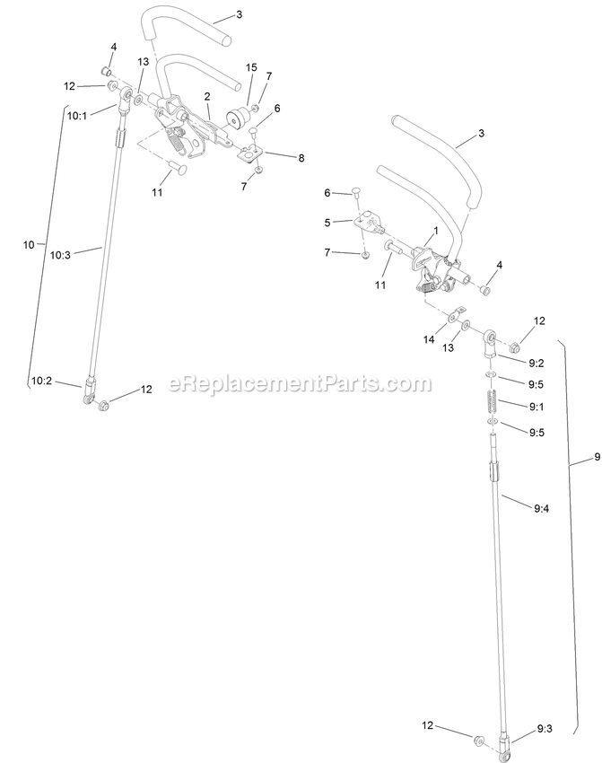 Toro 74504 (316000001-316999999)(2016) With 48in Turbo Force Cutting Unit GrandStand Mower Motion Control Assembly Diagram