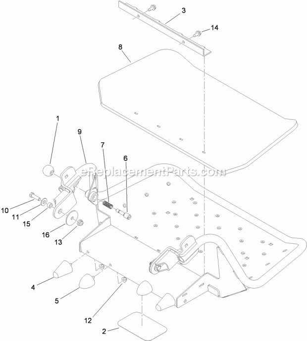 Toro 74534TE (312000001-312999999) Grandstand Mower, With 91cm Turbo Force Cutting Unit, 2012 Platform Assembly No. 117-7675 Diagram
