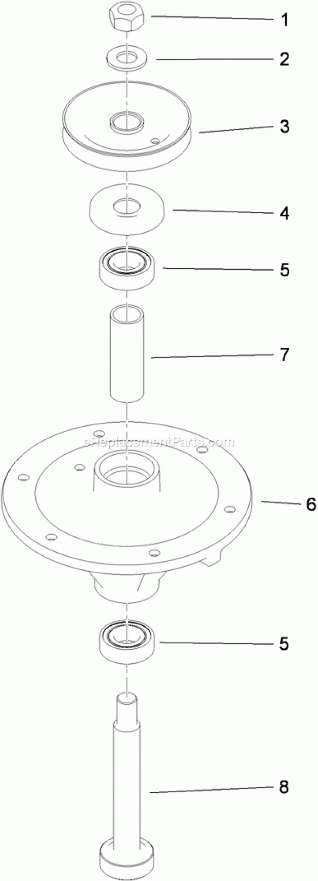 Toro 74536TE (310000001-310999999) Grandstand Mower, With 102cm Turbo Force Cutting Unit, 2010 Spindle Assembly No. 117-7640 Diagram