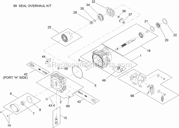 Toro 74536TE (400000000-999999999) Grandstand Mower, With 102cm Turbo Force Cutting Unit, 2017 Hydraulic Pump Assembly No. 119-0177 Diagram
