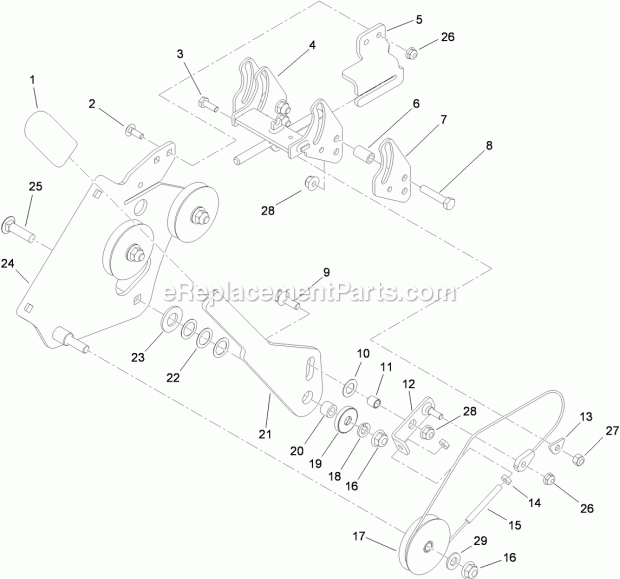 Toro 74536 (310000001-310999999) Grandstand Mower, With 40in Turbo Force Cutting Unit, 2010 Speed Control Assembly Diagram