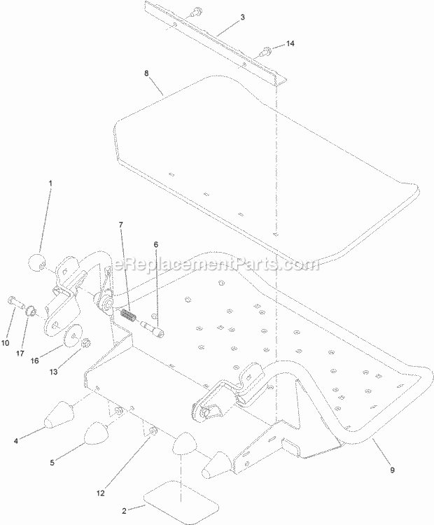 Toro 74536 (314000001-314999999) Grandstand Mower, With 40in Turbo Force Cutting Unit, 2014 Platform Assembly No. 117-7675 Diagram