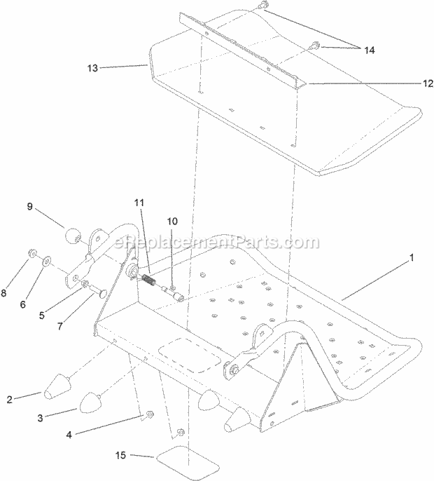 Toro 74538 (312000001-312999999) Grandstand Mower, With 48in Turbo Force Cutting Unit, 2012 Platform Assembly No. 117-9640 Diagram