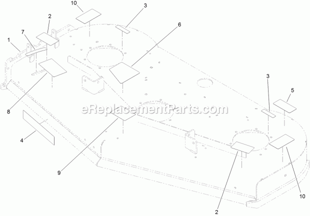 Toro 74553 (313001001-313999999) Grandstand Mower, With 60in Turbo Force Cutting Unit, 2013 Deck Decal Assembly No. 120-6414 Diagram