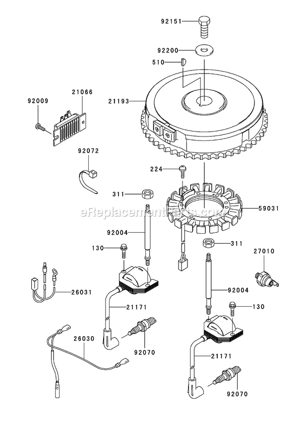 Toro 74558 (290000001-290000209)(2009) With 48in Turbo Force Cutting Unit GrandStand Mower Electric Equipment Assembly Diagram