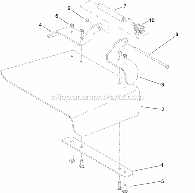 Toro 74558 (290000210-290003000) Grandstand Mower, With 48in Turbo Force Cutting Unit, 2009 Deflector Assembly No. 114-1910 Diagram