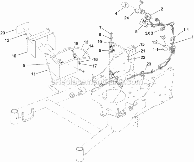 Toro 74567TE (290000001-290999999) Grandstand Mower, With 122cm Turbo Force Cutting Unit, 2009 Electrical Assembly Diagram