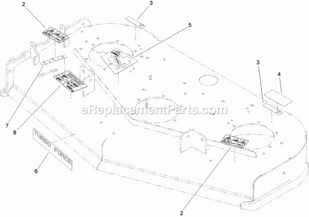 Toro 74568TE (310000001-310999999) Grandstand Mower, With 122cm Turbo Force Cutting Unit, 2010 Deck Assembly No. 119-7262 Diagram
