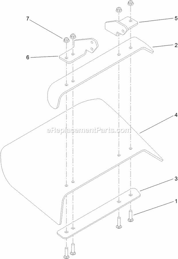 Toro 74568TE (312000001-312999999) Grandstand Mower, With 122cm Turbo Force Cutting Unit, 2012 Deflector Assembly No. 121-5960 Diagram