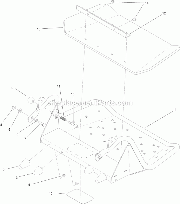 Toro 74568TE (313000001-313999999) Grandstand Mower, With 122cm Turbo Force Cutting Unit, 2013 Platform Assembly No. 117-9640 Diagram