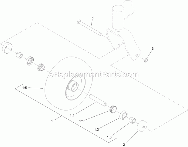 Toro 74568TE (313000001-313999999) Grandstand Mower, With 122cm Turbo Force Cutting Unit, 2013 Wheel and Bearing Assembly No. 112-3810 Diagram