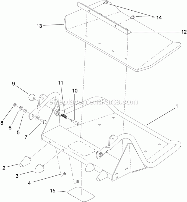 Toro 74569 (290000207-290003000) Grandstand Mower, With 52in Turbo Force Cutting Unit, 2009 Platform Assembly No. 117-0431 Diagram