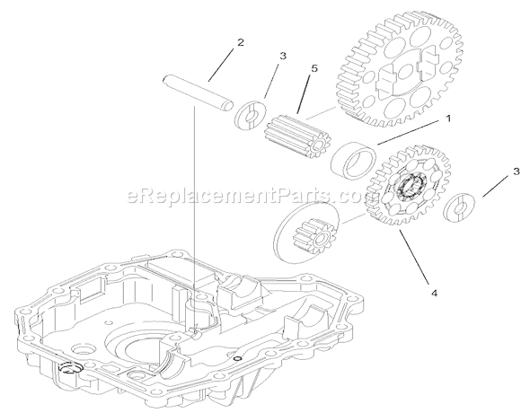 Toro 74571 (250000001-250999999)(2005) Lawn Tractor Final Pinion Assembly Transmission Assembly No. 104-2889 Diagram