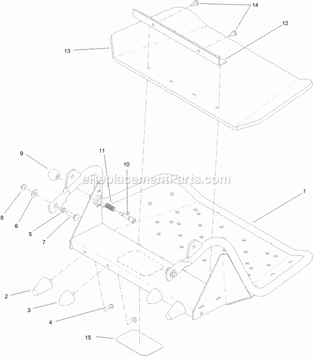 Toro 74574 (315000001-315999999) Grandstand Mower, With 48in Turbo Force Cutting Unit, 2015 Platform Assembly No. 117-9640 Diagram