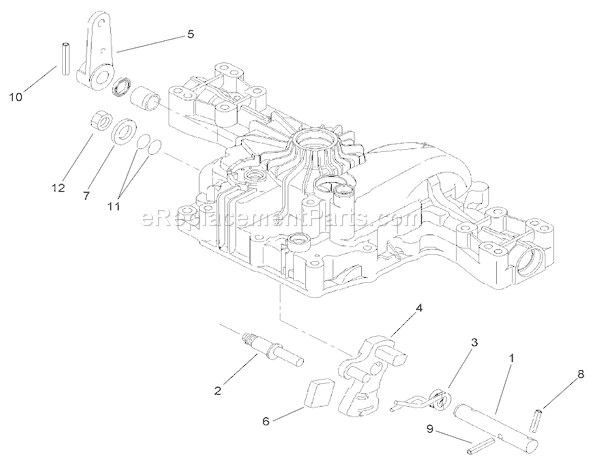 Toro 74582 (280000001-280999999)(2008) Lawn Tractor Control Shaft Assembly Transmission Assembly No. 114-3155 Diagram