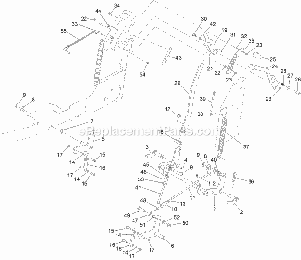 Toro 74583 (313001001-313999999) Grandstand Mower, With 60in Turbo Force Cutting Unit, 2013 Decklift Assembly Diagram