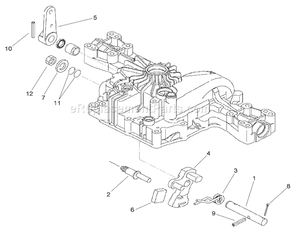 Toro 74590 (210000001-210999999)(2001) Lawn Tractor Control Shaft Assembly Diagram