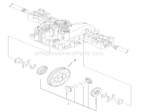 Toro 74590 (220000001-220999999)(2002) Lawn Tractor Differential Gear Assembly Diagram