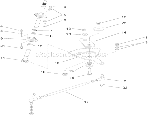 Toro 74590 (250000001-250999999)(2005) Lawn Tractor Steering Assembly Diagram
