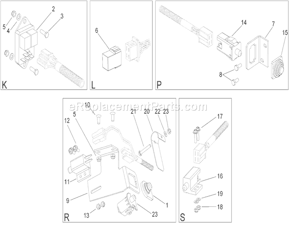 Toro 74592 (280000001-280000528)(2008) Lawn Tractor Electrical Switch Assembly No. 3 Diagram