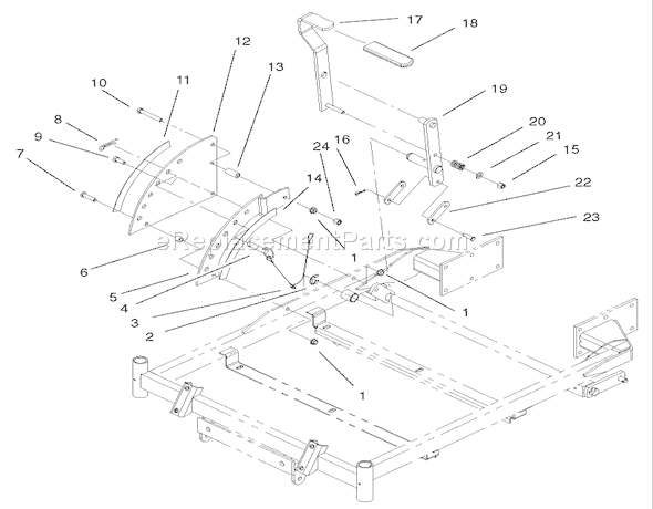 Toro 74601 (220000913-220999999)(2002) Lawn Tractor Height-Of-Cut Assembly Diagram