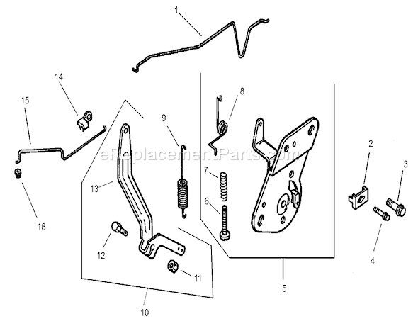 Toro 74601 (230000001-230999999)(2003) Lawn Tractor Engine Controls Assembly Kohler Cv 490s-27503 Diagram