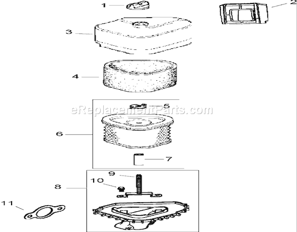 Toro 74603 (260000001-260999999)(2006) Lawn Tractor Air Intake and Filtration Assembly Kohler Cv492s-27525 Diagram