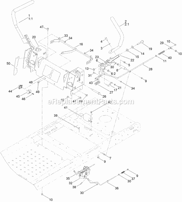 Toro 74616 (314000001 - 314999999) TimeCutter SS 4216 Riding Mower Motion_Control_Assembly Diagram