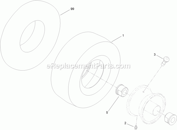Toro 74640 (312000001-312999999) Timecutter Mx 4260 Riding Mower, 2012 Caster Wheel Assembly No. 110-6785 Diagram