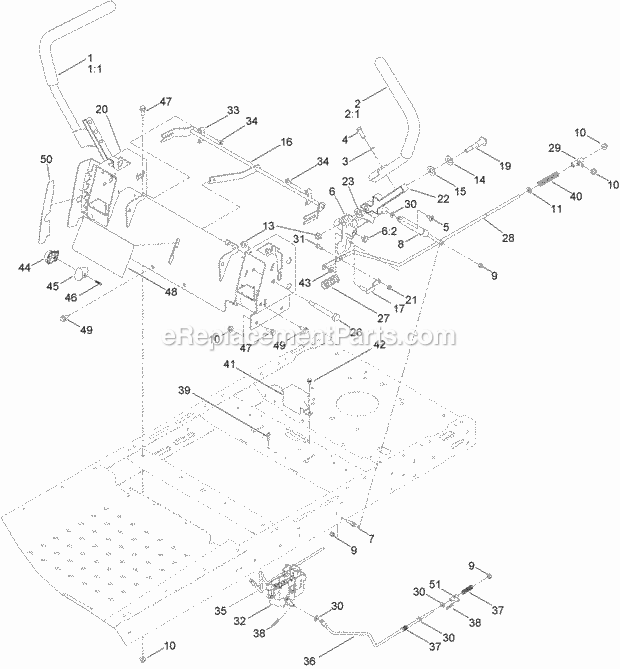 Toro 74641 (314000001 - 314999999) TimeCutter MX 5060 Riding Mower Motion_Control_Assembly Diagram