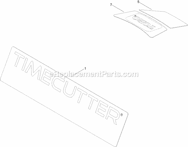 Toro 74655 (400000000-999999999) Timecutter Zs 4200s Riding Mower Model Specific Decal Assembly Diagram