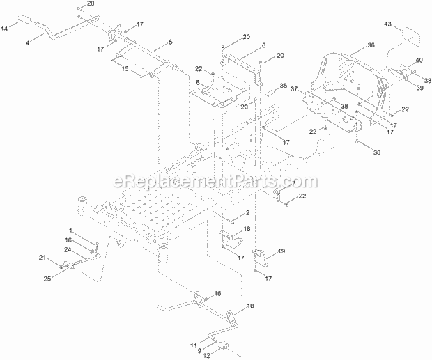 Toro 74657 (316000001-316999999) Timecutter Zs 4200t Riding Mower, 2016 Deck Lift Assembly Diagram