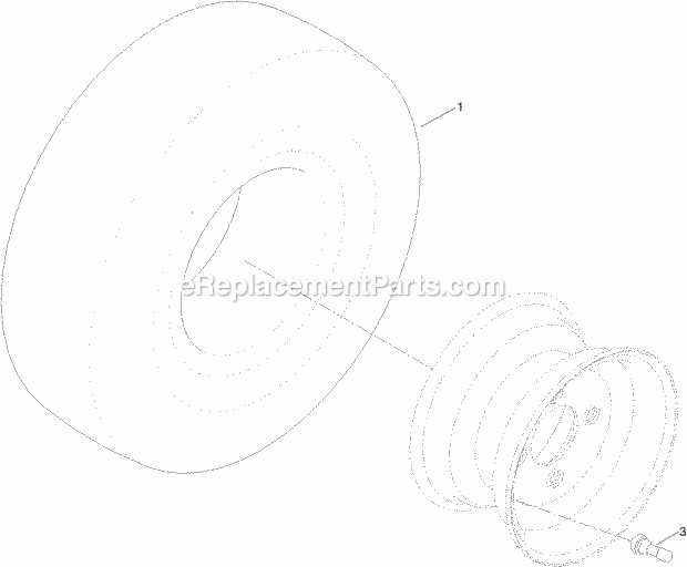 Toro 74660 (315000001-315999999) Timecutter Zs 5000 Riding Mower, 2015 4 Ply Wheel and Tire Assembly No. 119-8908 Diagram