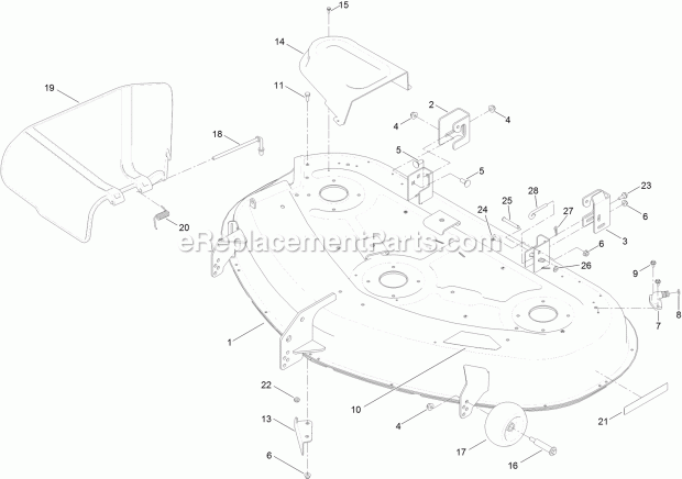 Toro 74660 (315000001-315999999) Timecutter Zs 5000 Riding Mower, 2015 50 Inch Deck Assembly Diagram