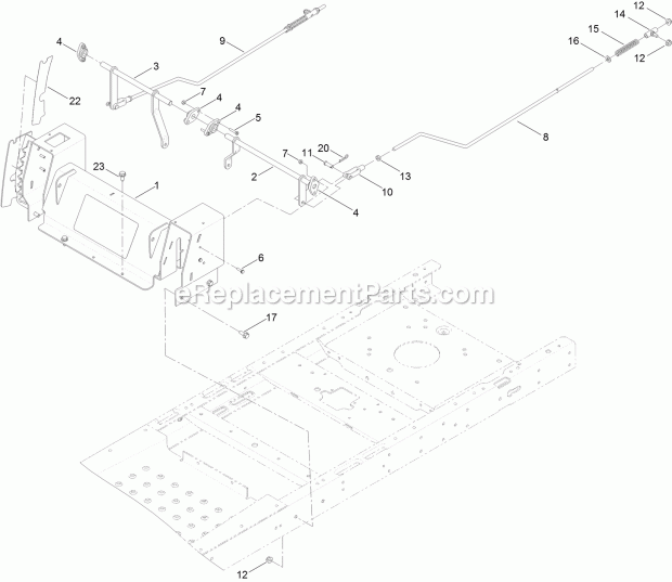 Toro 74670 (316000001-316999999) Timecutter Sw 3200 Riding Mower, 2016 Motion Control Assembly Diagram