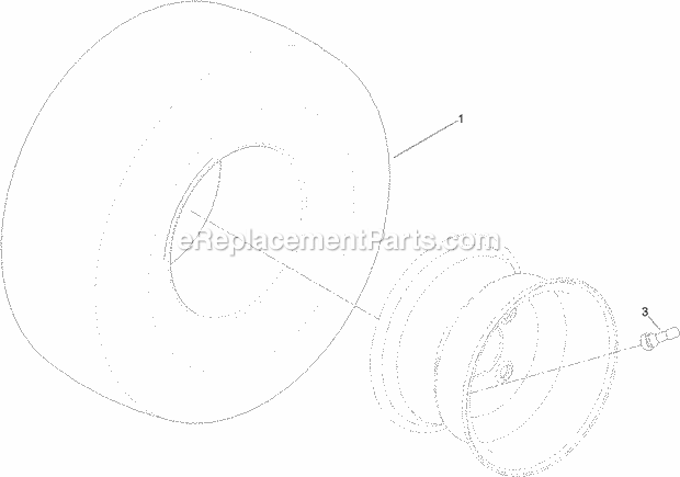 Toro 74680 (315000001-315999999) Timecutter Sw 5000 Riding Mower, 2015 4 Ply Wheel and Tire Assembly No. 119-8908 Diagram