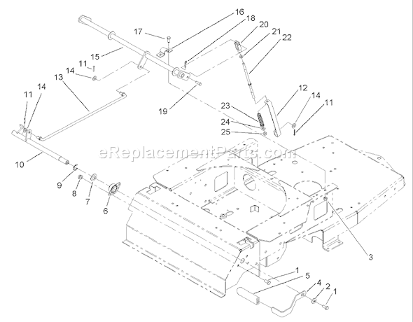 Toro 74702 (240000001-240000199)(2004) Lawn Tractor Parking Brake Assembly Diagram