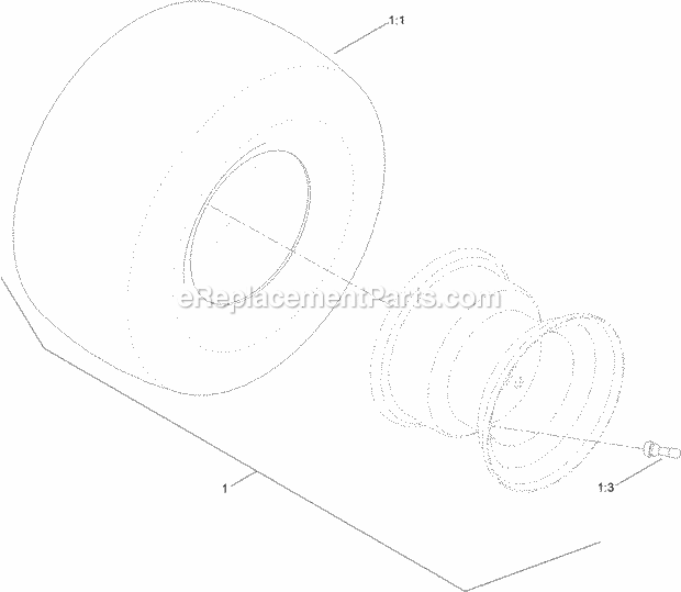 Toro 74731 (400000000-999999999) Timecutter Ss 5000 Riding Mower Rear Tire Assembly Diagram